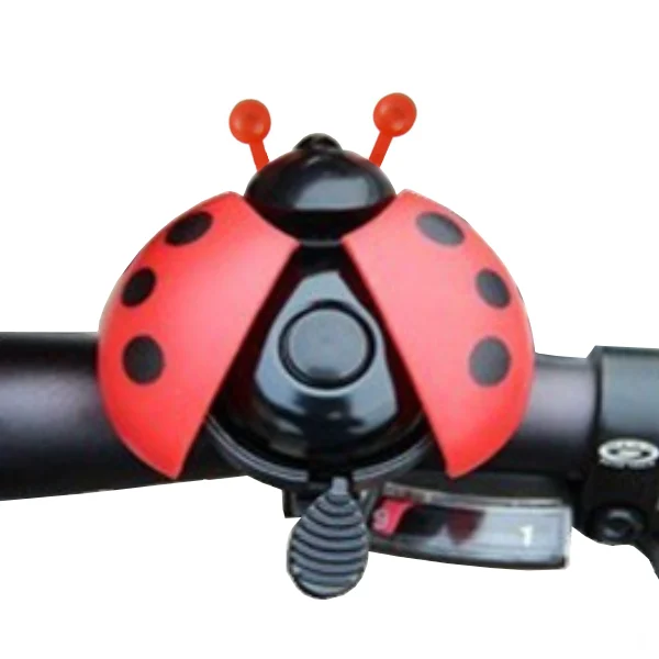 red ladybug bike bell opened