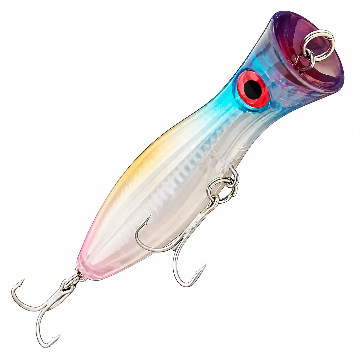 Multi-Coloured Popper <br />
Lures for Fishing 120mm <br />
 40grams | Rainbow
