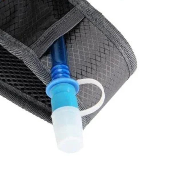 water tube coming out at top of back straps of pack
