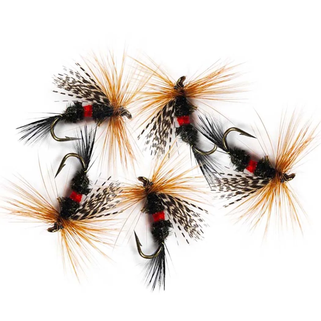Black Dry Fly with Red Stripe