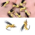 Yellow Bead Head Nymph Fly