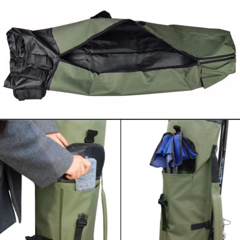 storgae compartments of fishing backpack