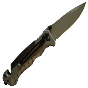 Folding Pocket Knife 210mm With Belt Clip brand Black Handle 2024 model nz