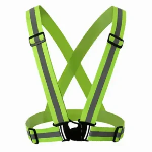 main_Green Elastic Adjustable Reflective Vest Straps High Visibility