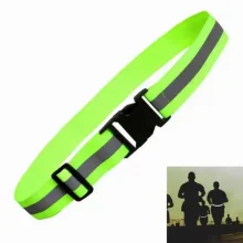 Yellow High Visibility Strap Belt with Reflective Stripe Multi Fit