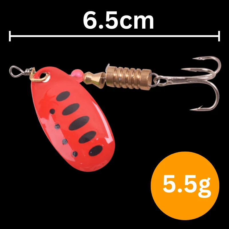 Suckerme Scarlet Streak Spinning Lure 6.5 cm 5.5 grams with Treble Barbed Hook
