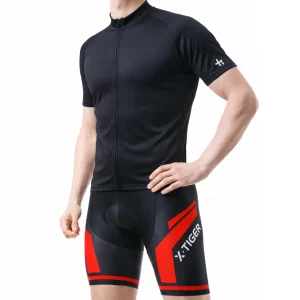 model wearing padded bike shorts front angled view