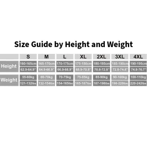 padded bike shorts size guide by height and weight