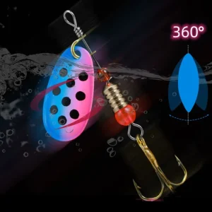 spinner lure with 360 degree blade rotation
