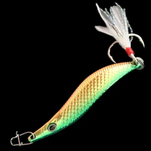 Suckerme green and gold jig fishing lure