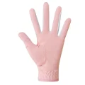 palm side of ladies pink golf glove left hand side