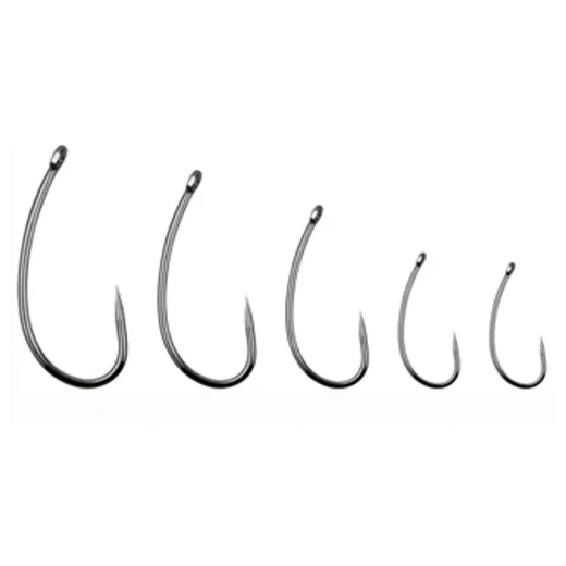 5 sizes of non barbed hooks included in the set