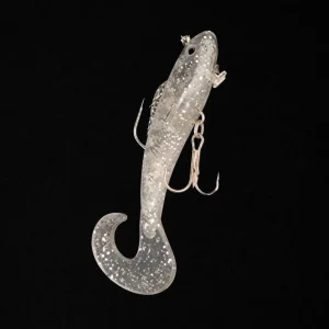 Translucent fishing lure with glitter