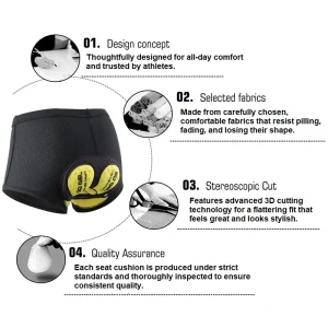 Features of Undershorts Bike Seat Insert Padding for Men