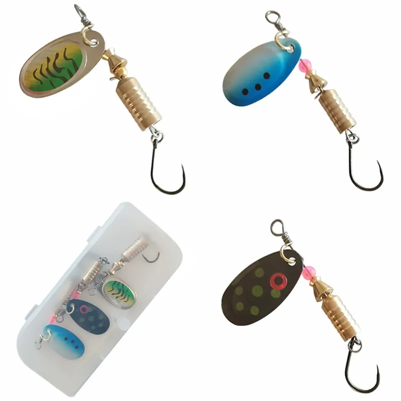 Trout Spinning Lures Pack 3 Barbless Spinners for NZ Freshwater Trout Spinning Lures Pack 3 Barbless Spinners for NZ Freshwater