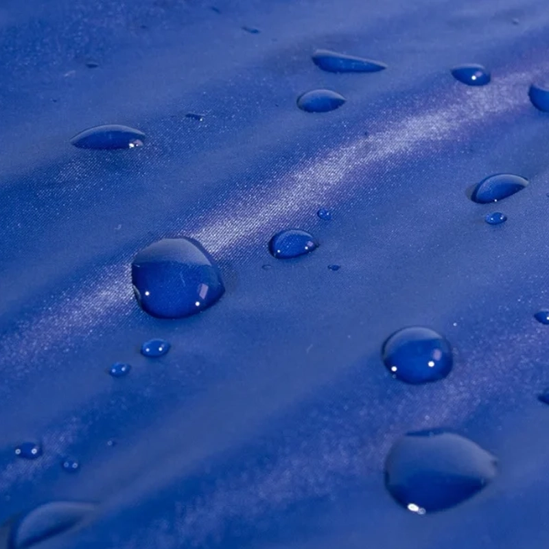 blue waterproof sleeping bag fabric