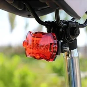 rear bike light mounted on seatpost tube
