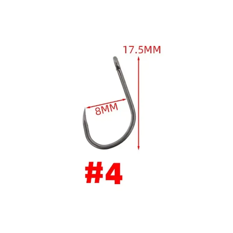 barbless size #4 hooks for trout spoon lure set with dimensions