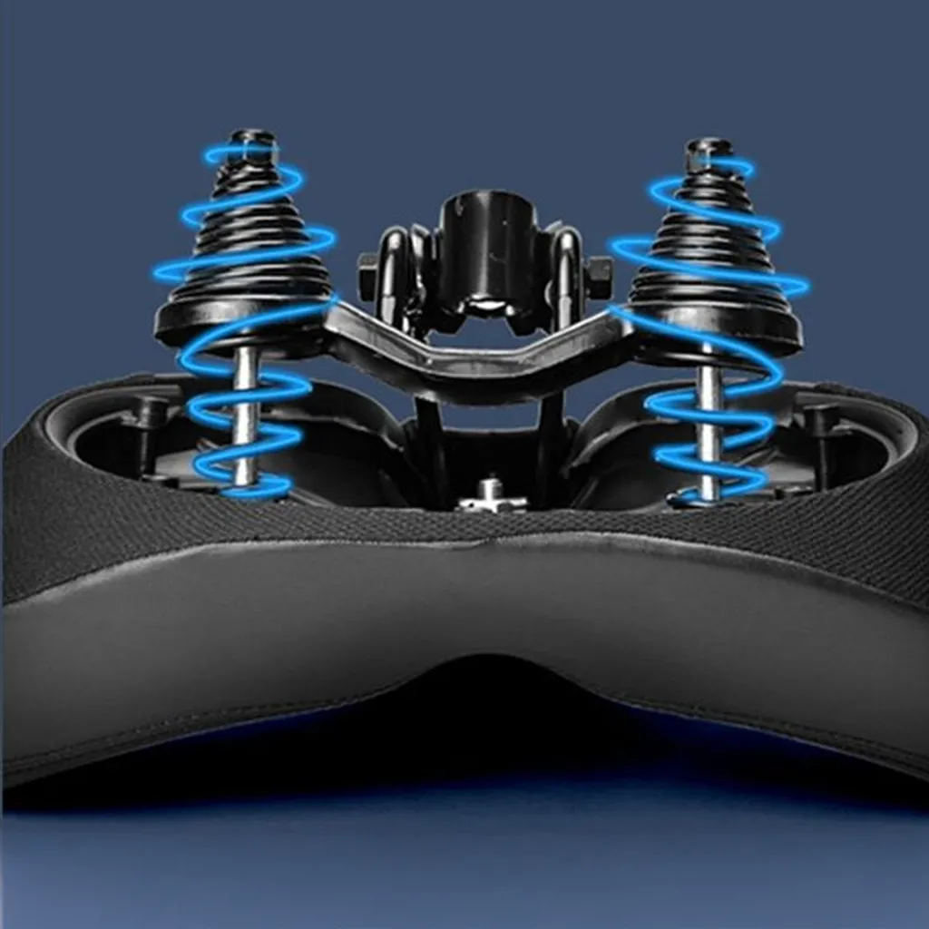 bicycle seat with dual shock springs for suspension