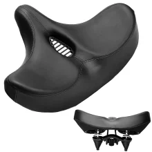 Extra Wide Bicycle Saddle with Dual Shock Suspension & Ventilation