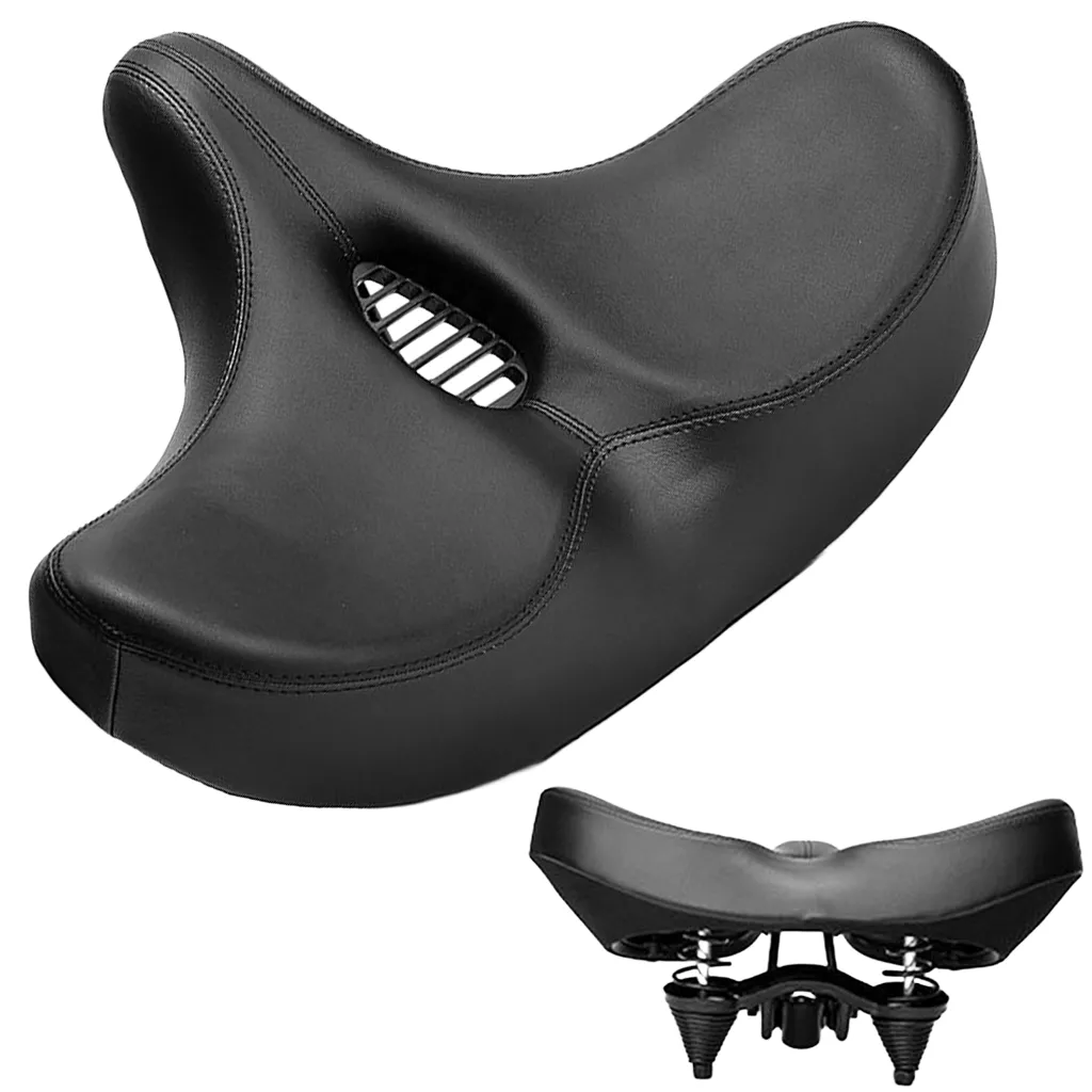 extra wide bicycle saddle seat with dual shock suspension springs main product image adsports nz