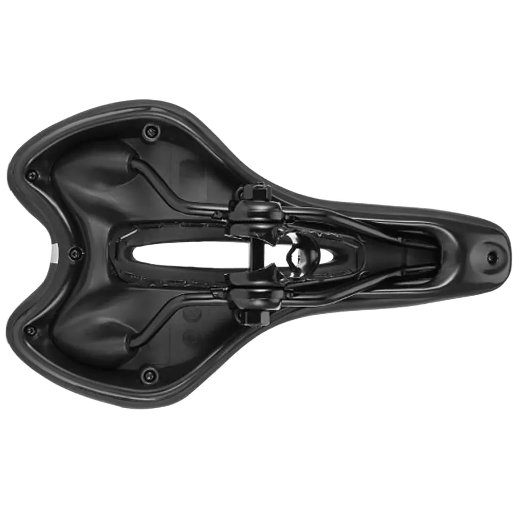 underside view of gel bike seat saddle