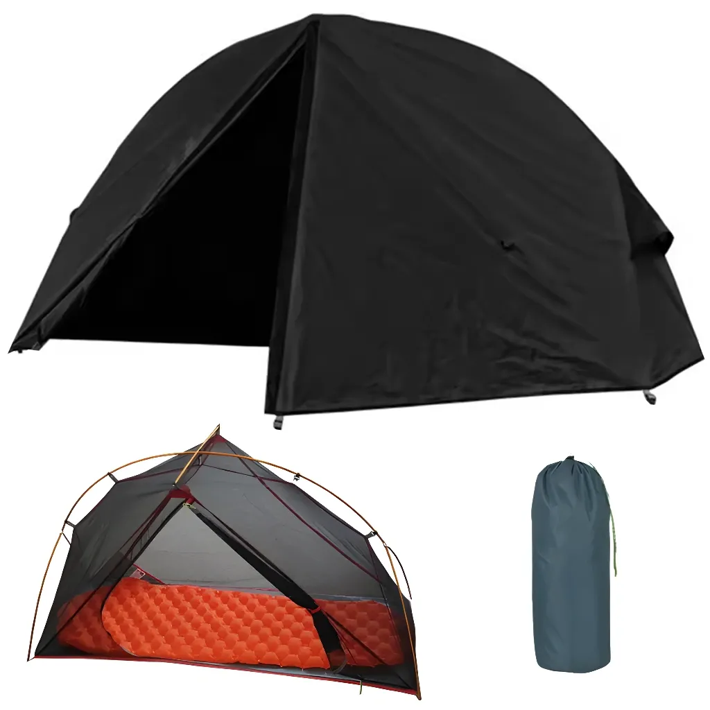 Black Lightweight Tent for 1 Person Just 1400g – Vuno Black Knight - Adsports NZ Main Product Image