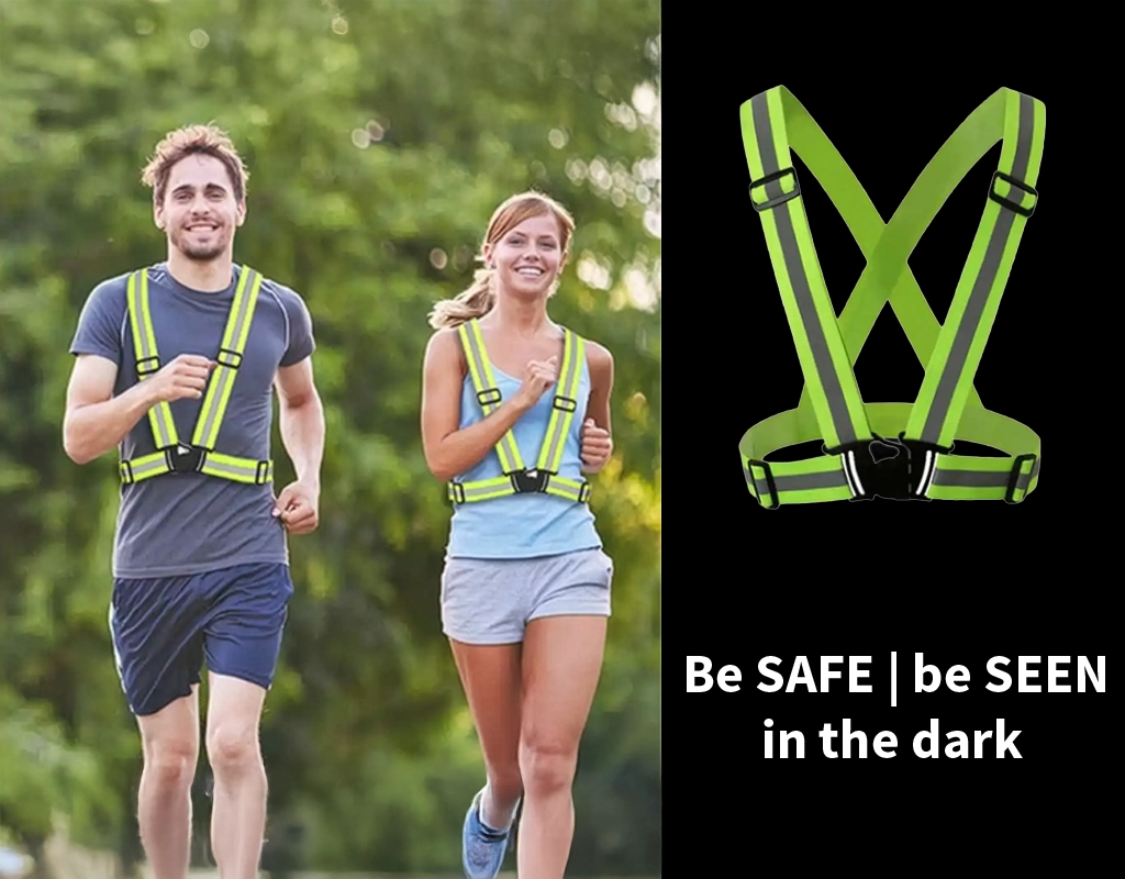 Be seen, be safe in the dark with a reflective vest