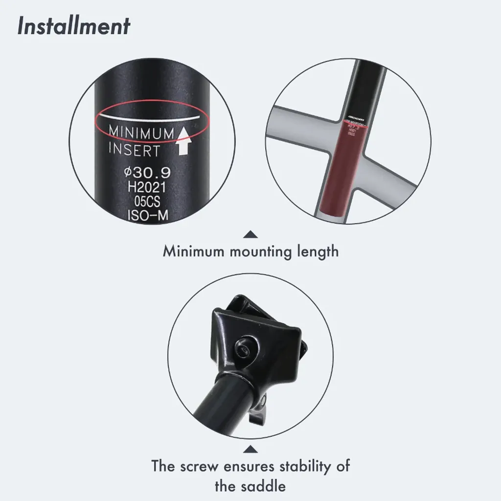check minimum insert height to match with inside of seatpost tube