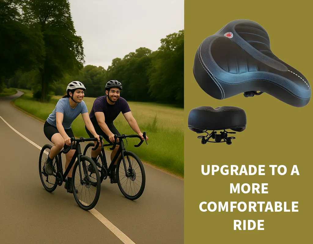 Upgrade to a more comfortable ride with a padded bike seat saddle banner image