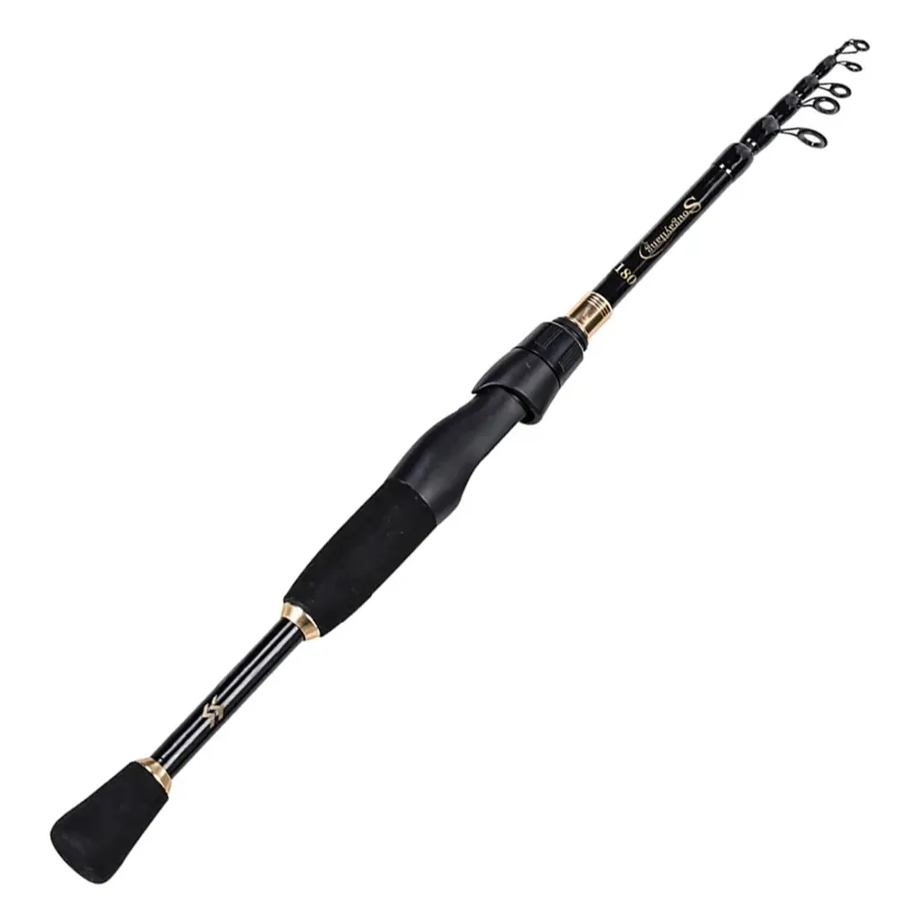 1.8m Telescopic Spinning Rod Black SFRT18S