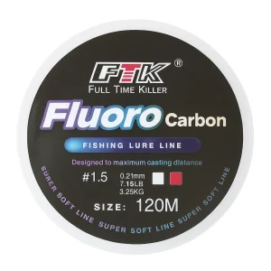 abrasion resistant fluorocarbon leader line for trout fishing