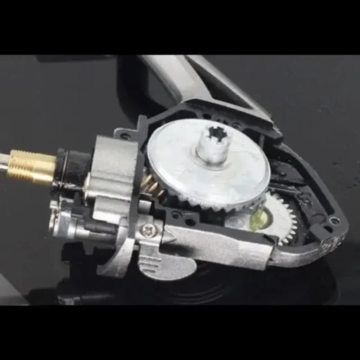 close up of cogs inside spinning reel