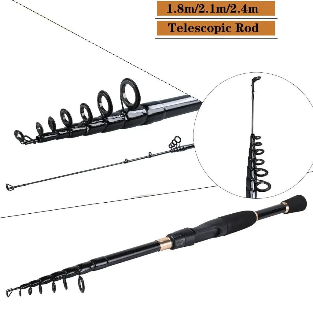 close up of guide rings on telescopc spinning reel