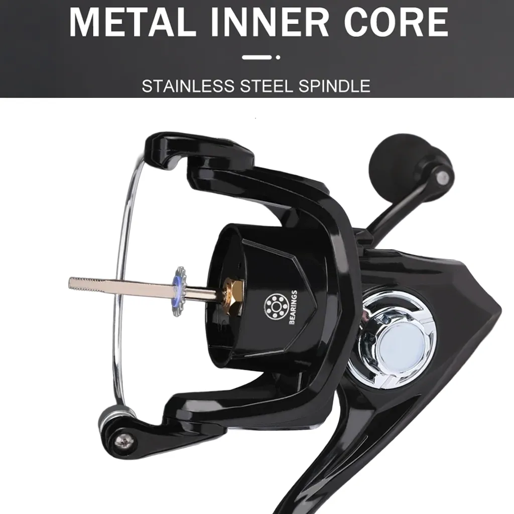metal inner core shown on a series spinning reels