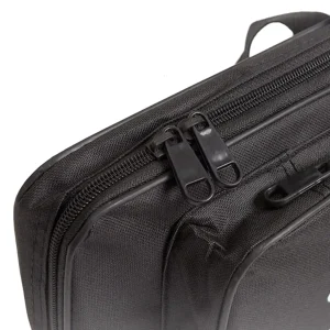 Close-up of dual zipper system on 70cm fishing bag