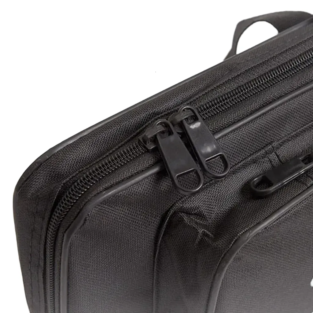 Close-up of dual zipper system on 70cm fishing bag