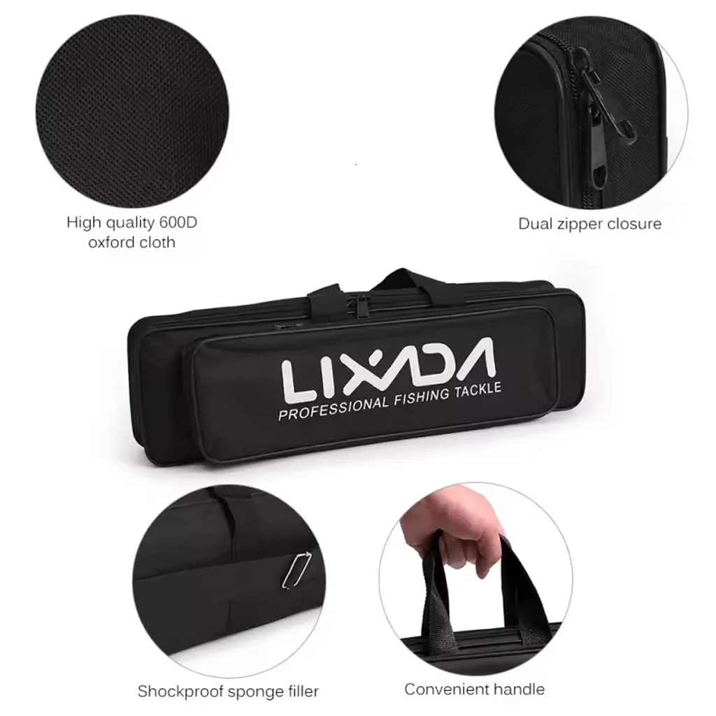 image showing exploded view of small rod and reel bag features