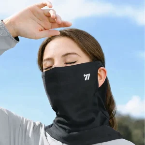 girl wearing black half balaclava
