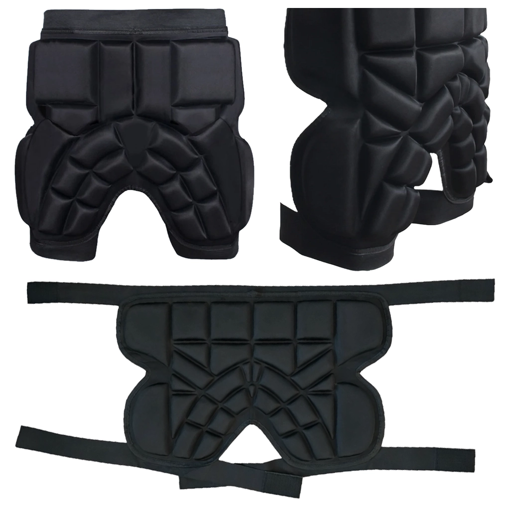 Butt Pads for Snowboarding Adjustable Unisex Hip and Tailbone Protector Pad for Skiing Skateboarding Black