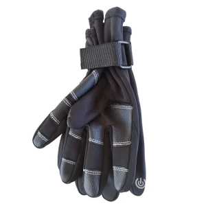 Close up of the black ABS hook and nylon strap on a glove carrying holder