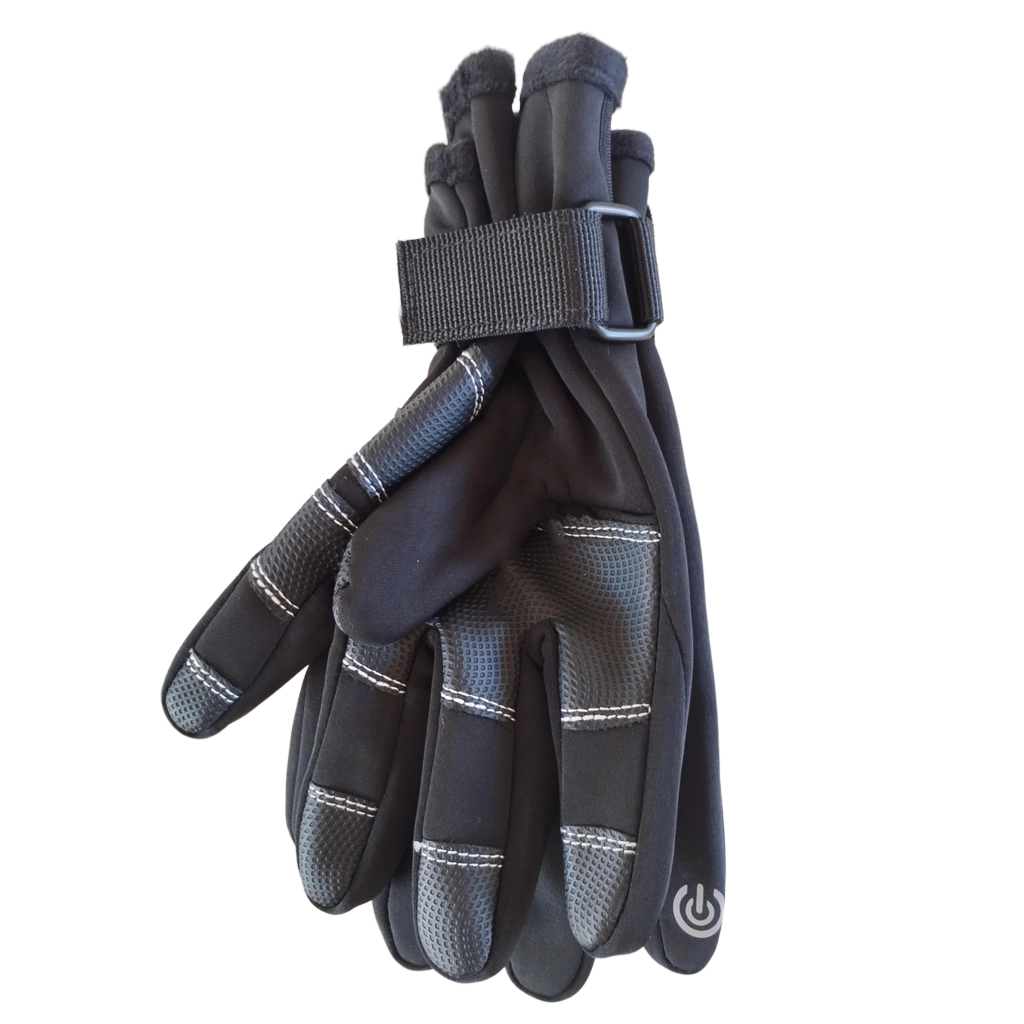 Close up of the black ABS hook and nylon strap on a glove carrying holder