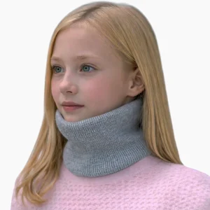 Fleece lined buff tube style neck warmer for winter outdoor use