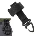 Glove Strap Loop Hook Black Nylon ABS Belt Glove Holder Clip Main Image