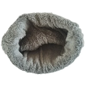 Grey fleece lined buff neck warmer with soft thermal lining