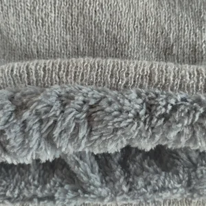 close up of neck warmer fabrics
