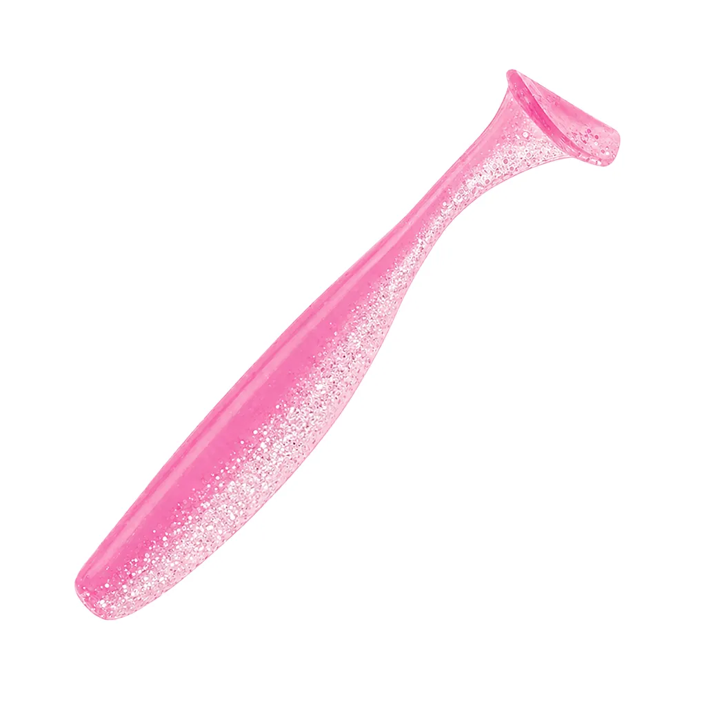 Suckerme 10cm Soft Lure Pink Glitter Paddle Tail Silicone Bait 4.2g