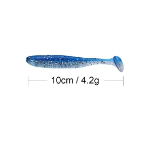 Suckerme soft lure size guide showing 10cm length and 4.2g weight