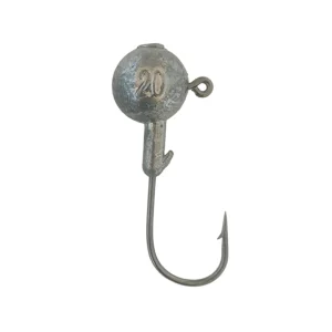 20g Jig Head Ball Head Soft Bait Hook with Line Eye and Bait Keeper
