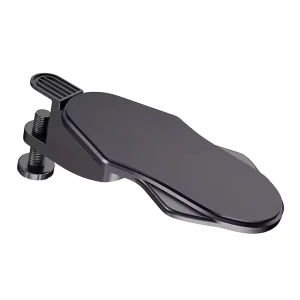 Black clamp on forearm support with shaped arm rest platform and screw clamp